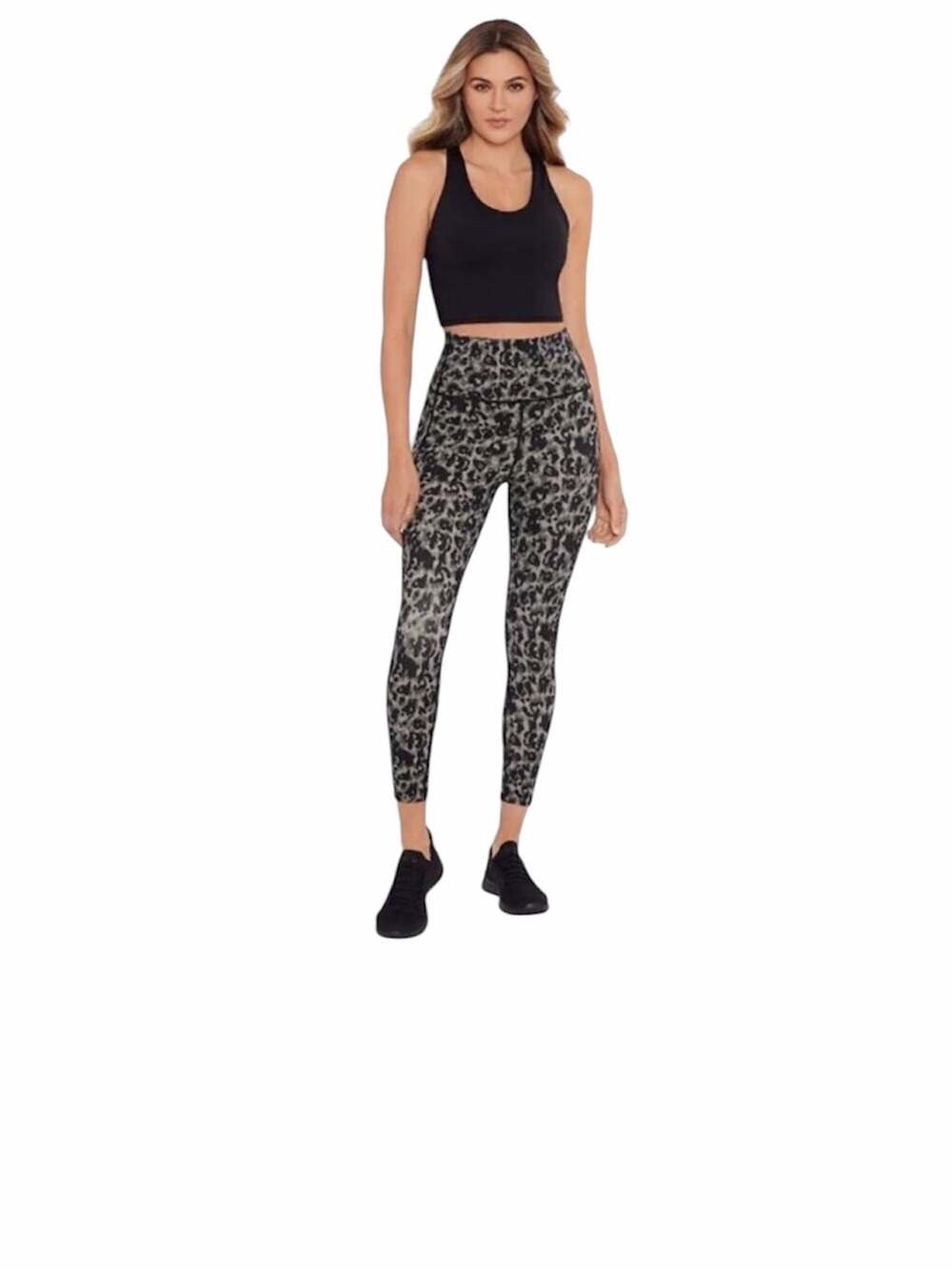Miracle suit Green & black leopard hi rise shaping leggings with pocket size S